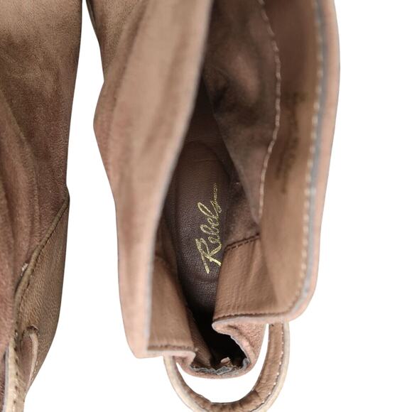 Rebels Shoes Womens 9 Bootie Fashion Block Heel Lifestyle Classic Slouchy Brown - Picture 8 of 16